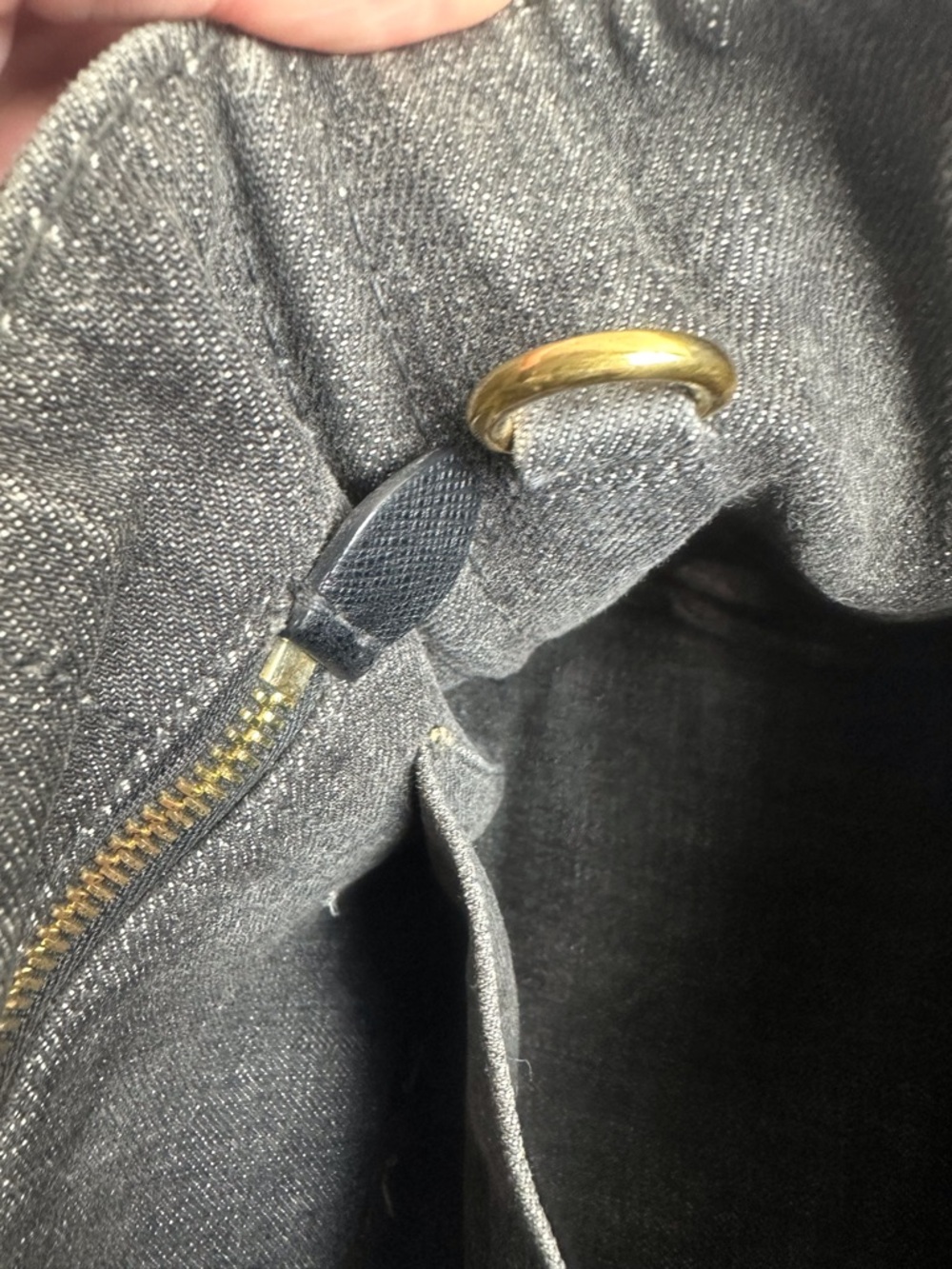 Prada Canapa Washed Black Denim Tote - Picture 6 of 16